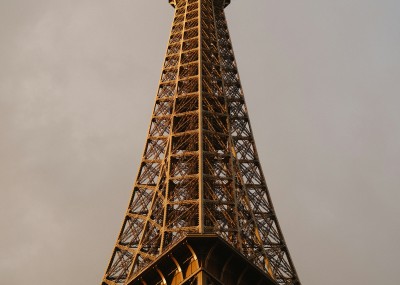 Eiffel Tower in Paris at golden hour